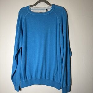 Williams & Kent Mens Cotton And Cashmere‎ Blend Sweater Xl Blue